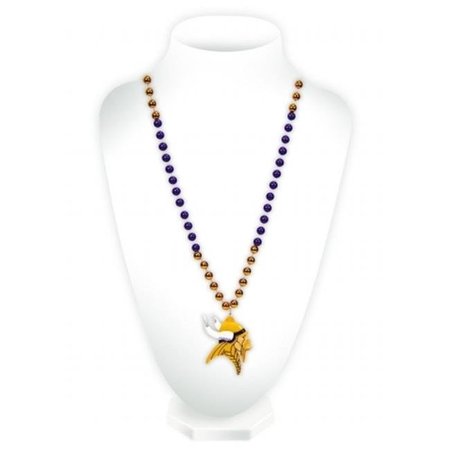 RICO INDUSTRIES Minnesota Vikings Beads with Medallion Mardi Gras Style 9474654406